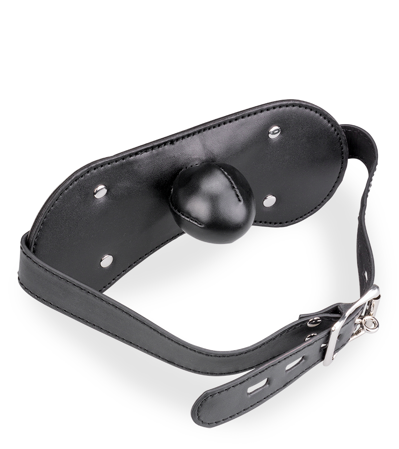 100% faux leather ball gag