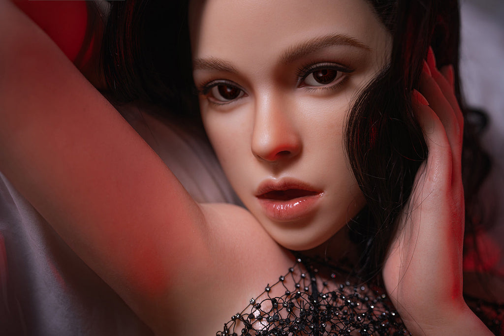 US Stock - Lys 164cm M28 Silicone ROS Head Sex Doll Realistic Movable Jaw Adult Oral Sex Love Doll