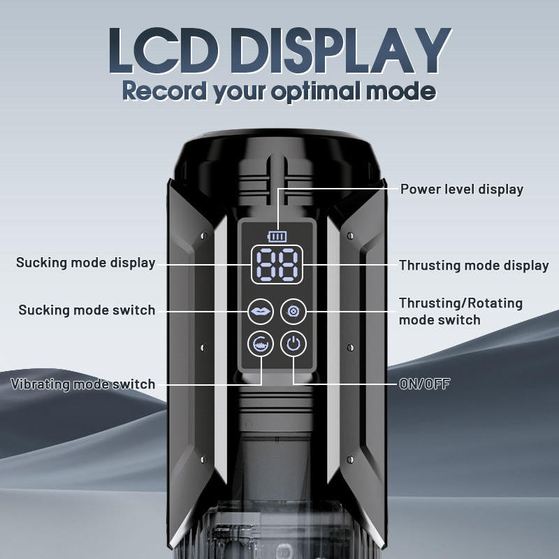 Queen Kendal 7 Vacuum Sucking for Oral Sex LCD Display Masturbator