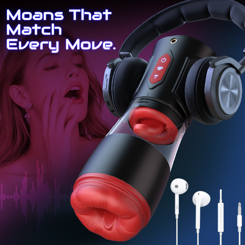 LickMe Phone Holder 4 Suction 7 Tongue-Licking Voice Function Masturbator