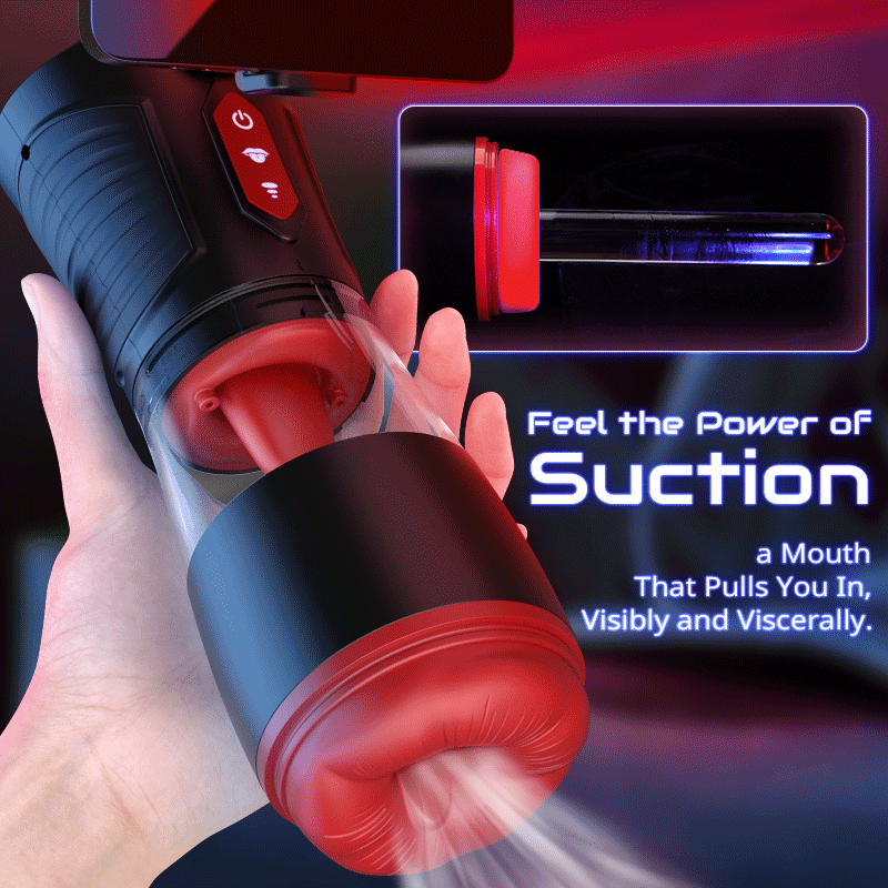 LickMe Phone Holder 4 Suction 7 Tongue-Licking Voice Function Masturbator