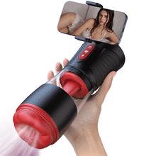 Load image into Gallery viewer, LickMe Phone Holder 4 Suction 7 Tongue-Licking Voice Function Masturbator