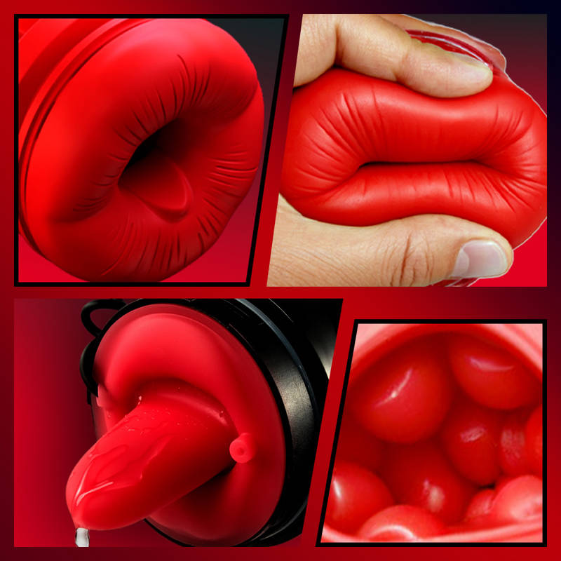 LickMe Phone Holder 4 Suction 7 Tongue-Licking Voice Function Masturbator