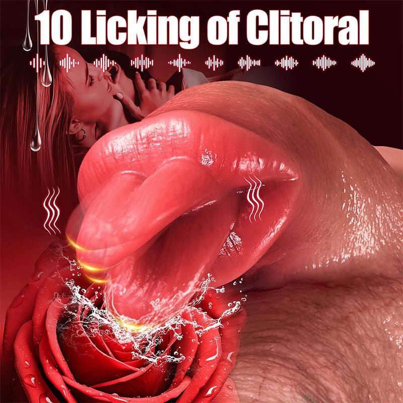 Licking Pro 9.45 In Dual-Tongue Lick Upgrade Dildo Lifelike Thrusting Vibrating Heating Vibrator