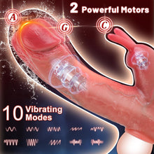 Load image into Gallery viewer, Penis Enlarger Vibrator – Lifelike Penis Sleeve with Rabbit &amp; Dual Motors