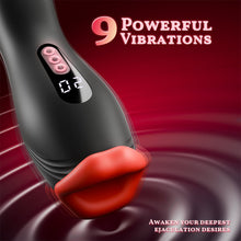 Load image into Gallery viewer, Enchantment - 9 Vibrations 4 Suctions Clamping Suction Oral Simulation Male Masturbator
