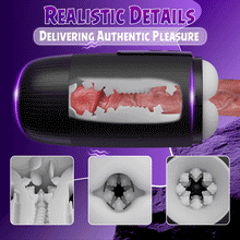 Load image into Gallery viewer, Selena - 8 Slap Tongue-Lick Male Masturbation with 2 Motors Vibration Massage Stroker