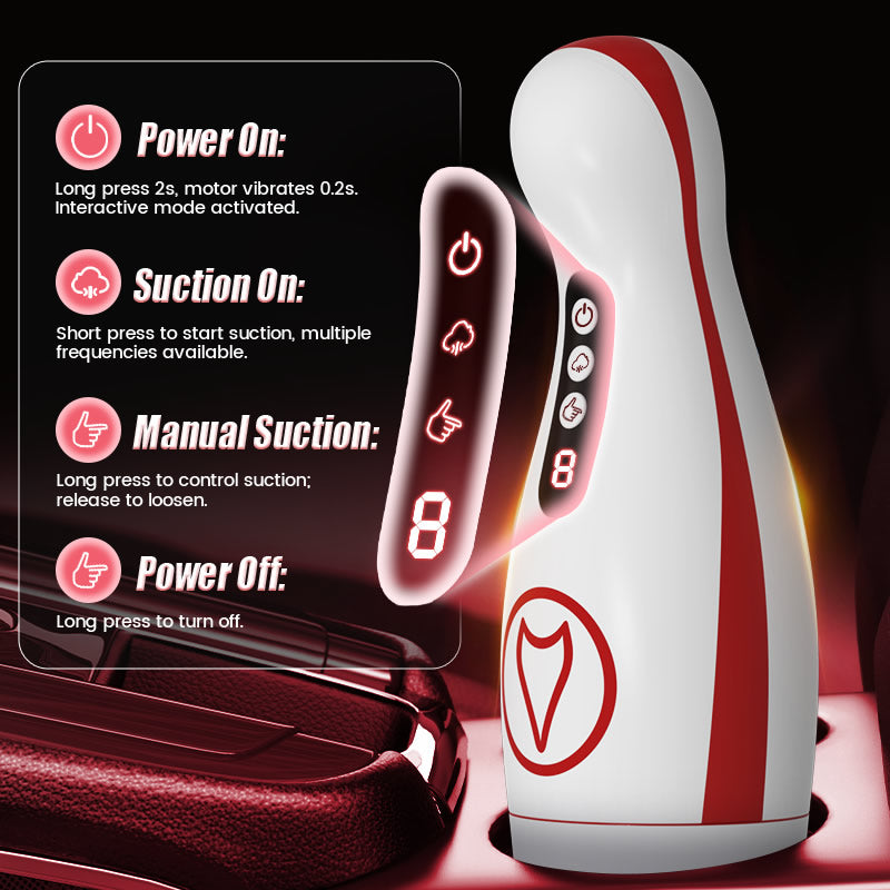 Valeria - 7 Suction Vibrations Voice Moans Masturbator Immersive Interaction Stroker