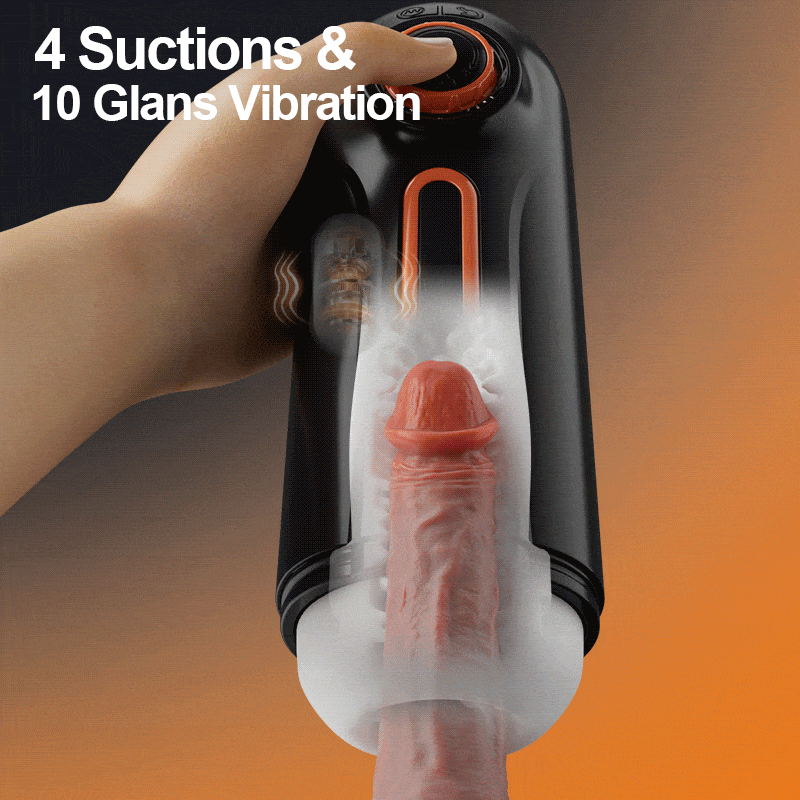 5-in-1 Thrusting & Vibrating Masturbator Cup with 4 Suction Modes