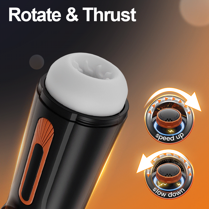 5-in-1 Thrusting & Vibrating Masturbator Cup with 4 Suction Modes