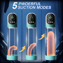 Load image into Gallery viewer, Electric Penis Pump with mini Pocket Pussy 2 in 1 Vacuum Pump for ED Treatment with 5 Suction Modes