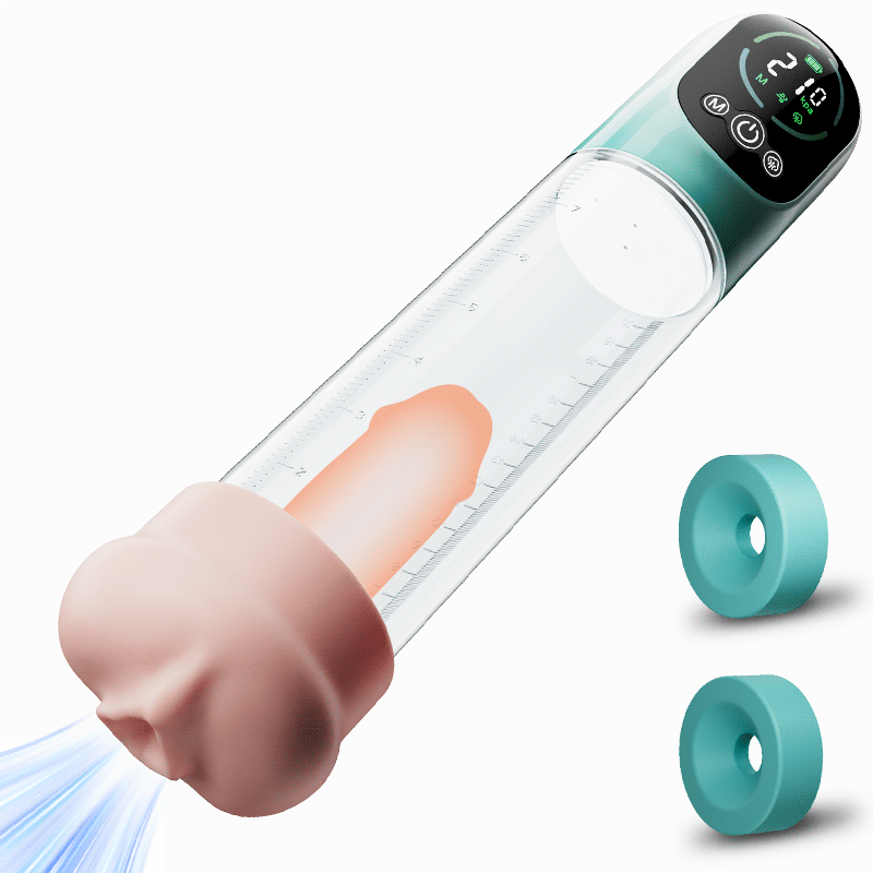 Electric Penis Pump with mini Pocket Pussy 2 in 1 Vacuum Pump for ED Treatment with 5 Suction Modes