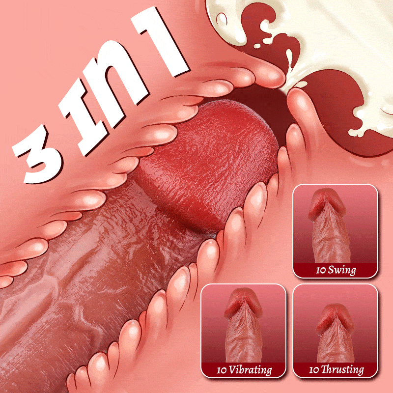 Colt - 9.84 In Swinging & Thrusting & Heating Dildo with Large Rounded Glans Real Skin