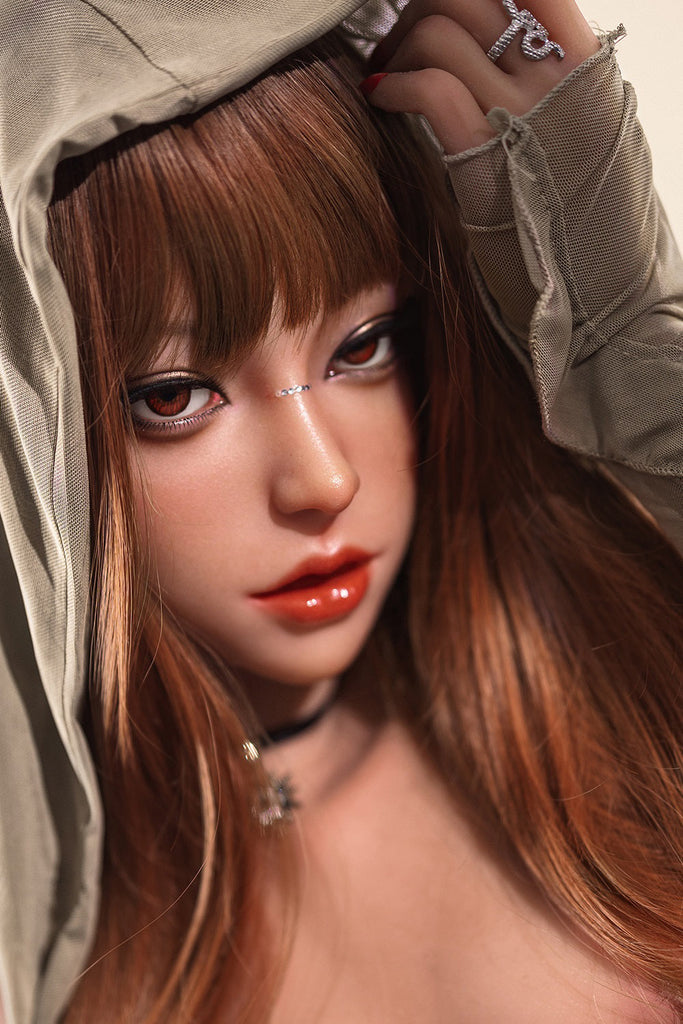 US Stock - Loly Plus 160cm M5 Silicone ROS Head Sex Doll Realistic Adult TPE Body Movable Jaw Oral Sex Love Doll Tanned Skin