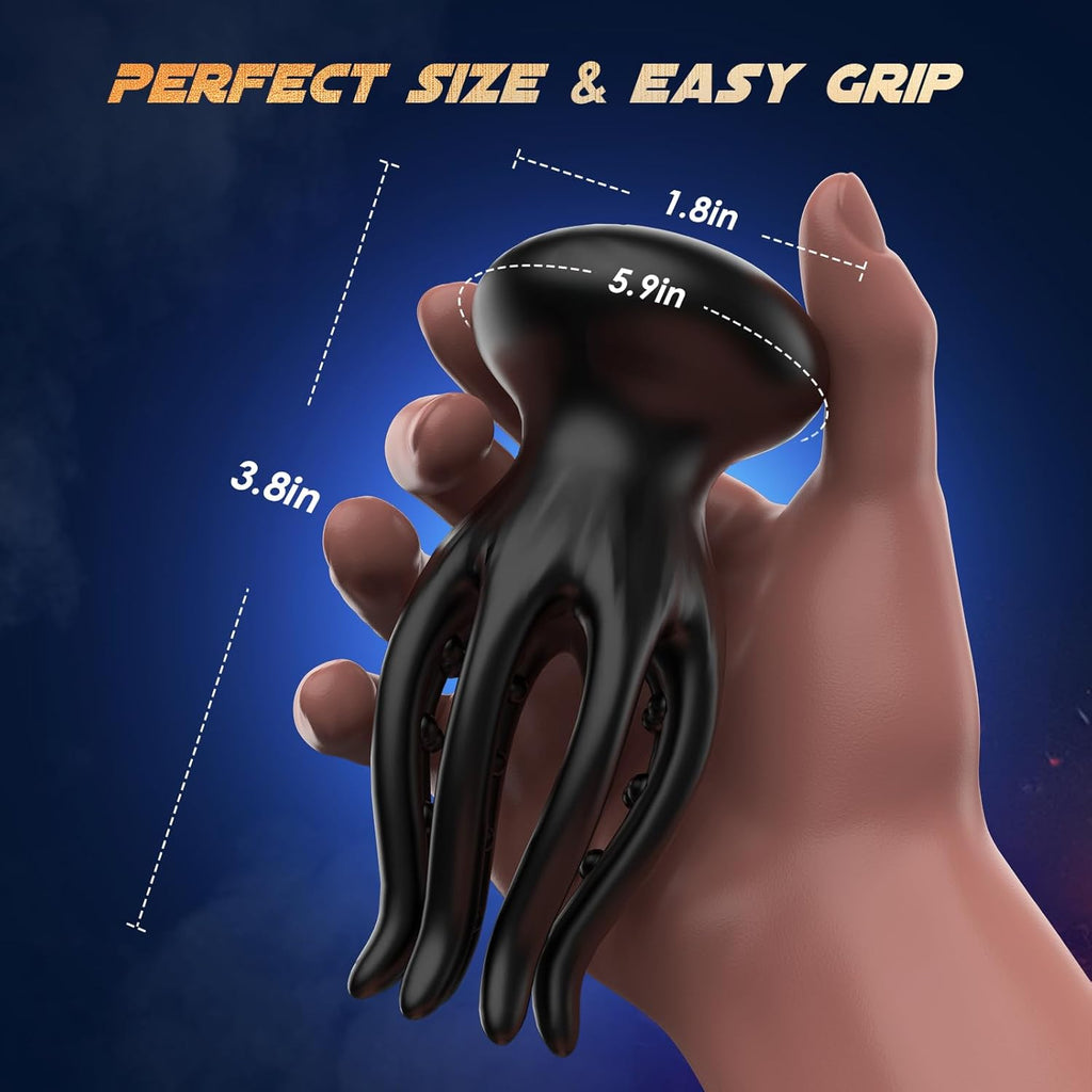 Tentacle Shaped Penis Vibrator - 10 Vibrating 360° Wrapping for Glans Clit Nipple Stimulation