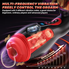 Load image into Gallery viewer, Male Masturbator Mens Sex Toys - Phone Holder Penis Pump Male Sex Toys with 9 Sucking &amp; 9 Vibrating with APP Control, Heating Adult Toys Blowjob Machine, LCD Display Stroker Vibrator Sex Toys for Men