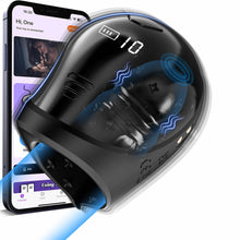 Load image into Gallery viewer, 10x Vibrating Penis Stroker with LCD APP Control 360° Wrapping Glans Blowjob Trainer