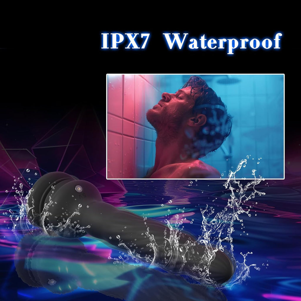 Wriggling Rotating Vibrating Prostate Massager Anal Butt Plug