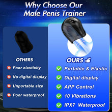 Load image into Gallery viewer, 10x Vibrating Penis Stroker with LCD APP Control 360° Wrapping Glans Blowjob Trainer