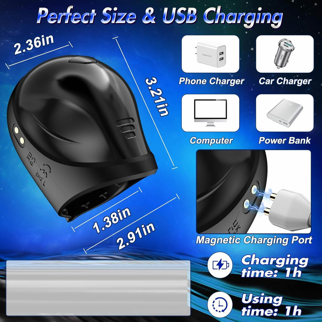 10x Vibrating Penis Stroker with LCD APP Control 360° Wrapping Glans Blowjob Trainer