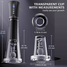 Load image into Gallery viewer, 9 Vibrating Spring &amp; 5 Vacuum Suction Penis Pump with 2 Switchable Sleeves