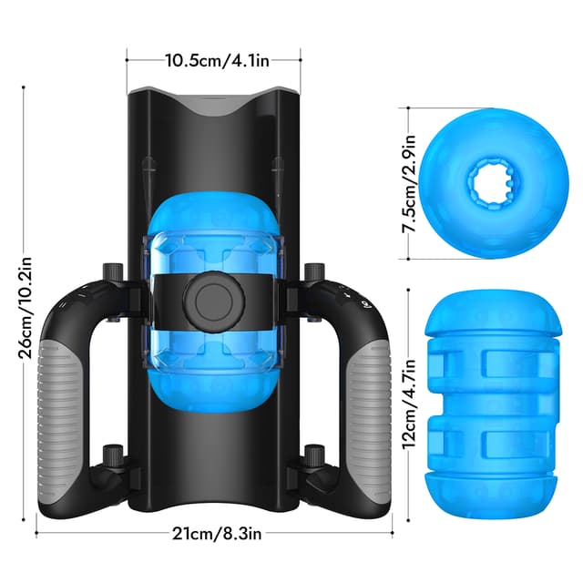 Dark Thunder - Male Masturbator with Adjustable Sleeve and 9 Thrusting Modes