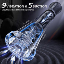 Load image into Gallery viewer, 9 Vibrating Spring &amp; 5 Vacuum Suction Penis Pump with 2 Switchable Sleeves