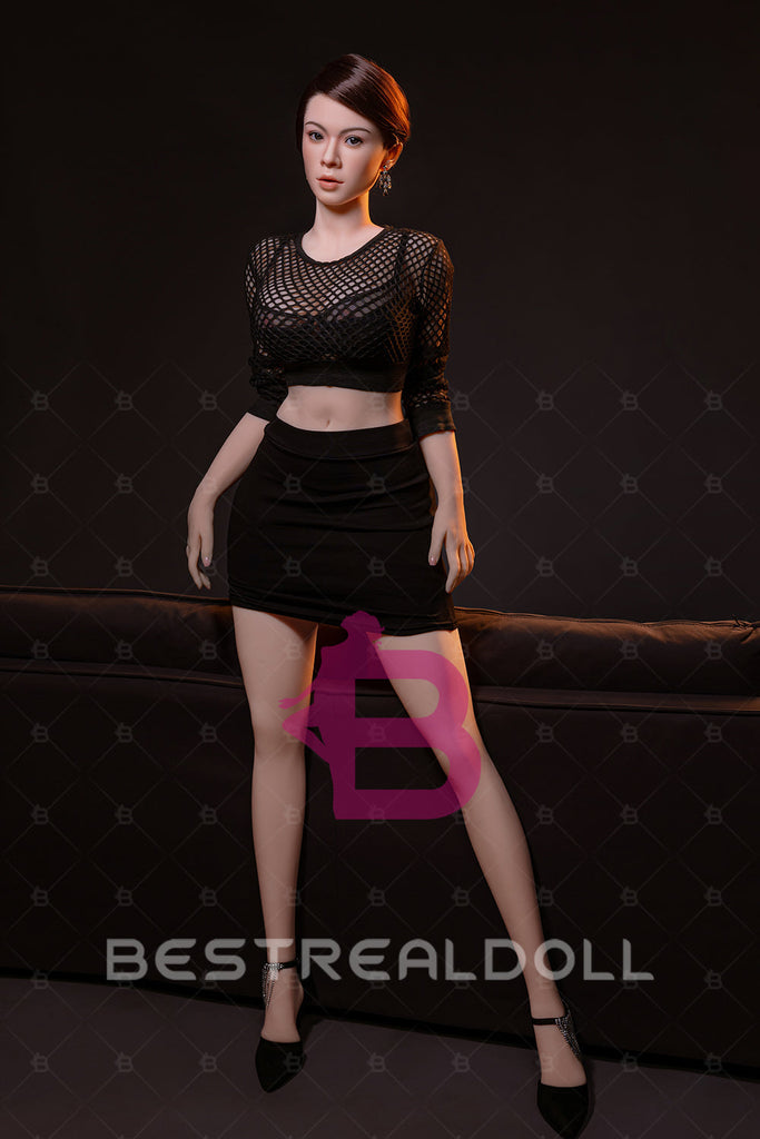 US Stock - RIDMII Aidra 158cm Unique Design Silicone Movable Jaw Oral Sex Love Doll TPE Body Adult ROS Head Sex Doll