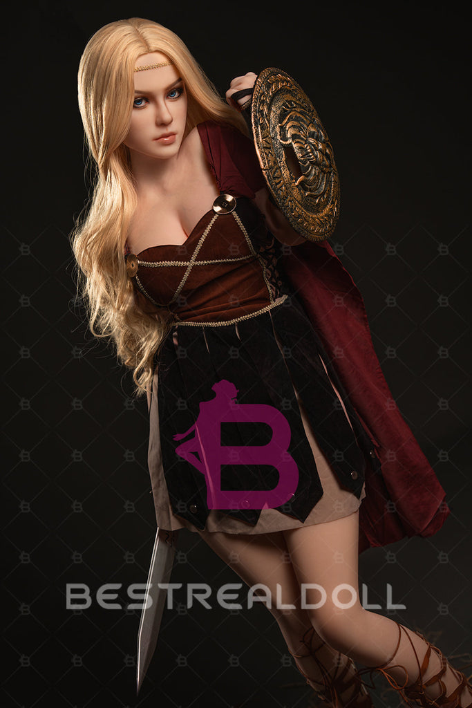 US Stock - YAMIEE Lux 164cm K35 Unqiue Design TPE Sex Doll Medium Boobs Blonde Lady Adult Love Doll (Free 2ND Head)