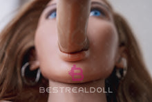 Load image into Gallery viewer, US Stock - RIDMII Amber 164cm 795E Unique Design Silicone ROS Head Sex Doll TPE Body Tanned Skin Movable Jaw Adult Oral Sex Love Doll (Free 2ND Head)