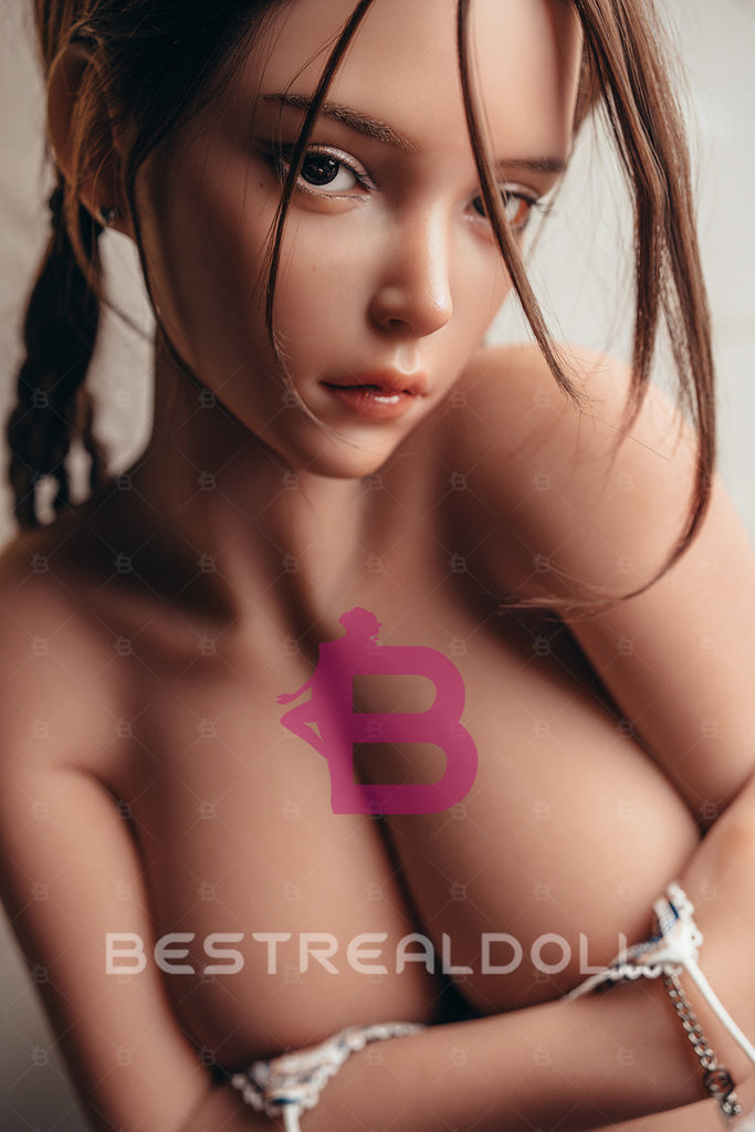 US Stock - YAMIEE Carlee Plus K29 Silicone Head Jelly Breasts Sex Doll Tanned Skin TPE Body Adult Love Doll