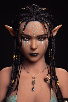 US Stock - YAMIEE Sia Unique Design 157cm #1073E Silicone Head Sex Doll Tanned Skin Small Breasts TPE Body Adult Love Doll