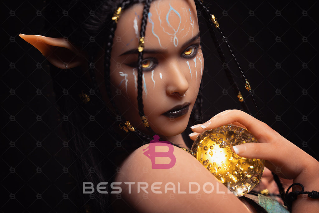 US Stock - YAMIEE Sia Unique Design 157cm #1073E Silicone Head Sex Doll Tanned Skin Small Breasts TPE Body Adult Love Doll