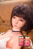 US Stock - RIDMII 163cm Momo Unique Design Short Hair App-Controlled Sex Doll Silicone Head TPE Body Realistic Love Doll
