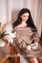 Load image into Gallery viewer, US Stock - RIDMII 163cm Unique Design Muncey Asian Medium Boobs Sex Doll Silicone Head TPE Body Long Black Hair Love Doll
