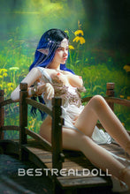 Load image into Gallery viewer, US Stock - Keely 160cm Silicone ROS Head Elf Sex Doll TPE Body M8 Samll Boobs Oral Sex Movable Jaw Adult Love Doll