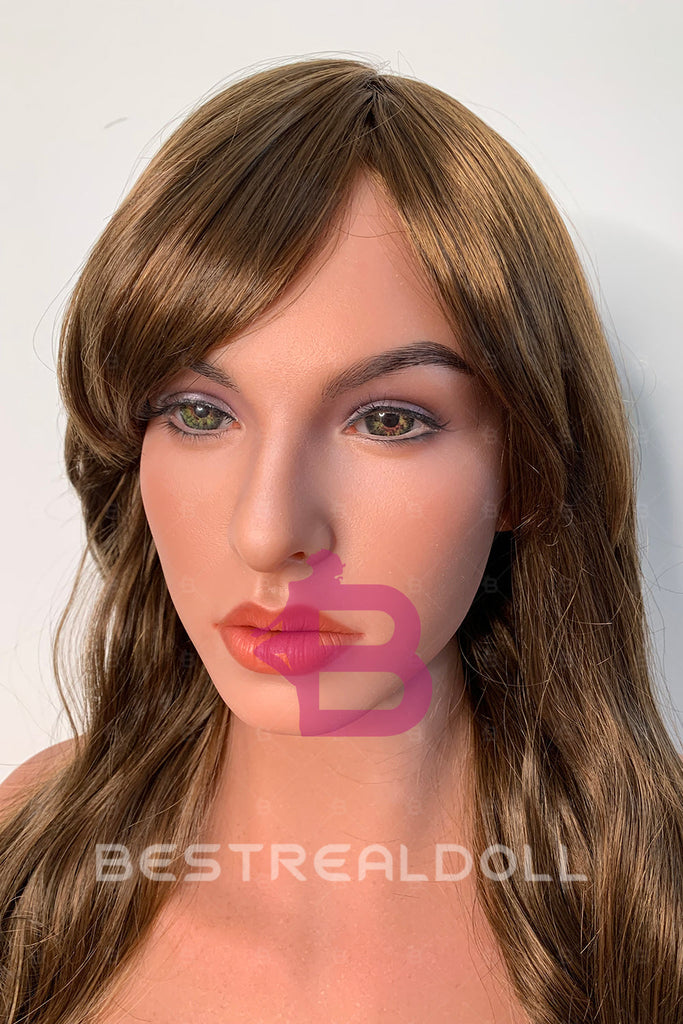 US Stock - YAMIEE Sally 166cm Unique Design Oral Silicone ROS Head BBW Sex Doll TPE Muscle Body Movable Jaw Oral Sex Love Doll