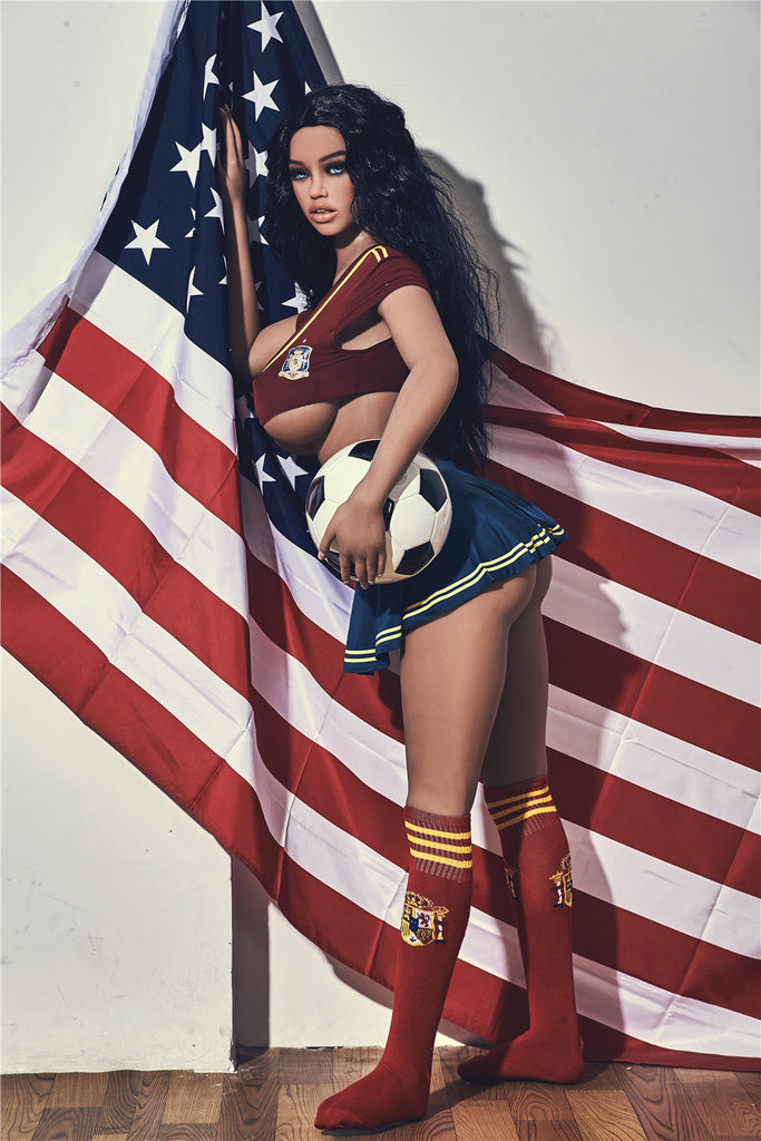 US Stock - Irontechdoll Jane 163cm #56 Head Realistic BBW TPE Sex Doll Football Girl