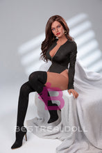 Load image into Gallery viewer, YAMIEE Ella 163cm Silicone ROS Head Movable Jaw Sex Doll TPE Body Tanned Skin Oral Sex Adult Love Doll