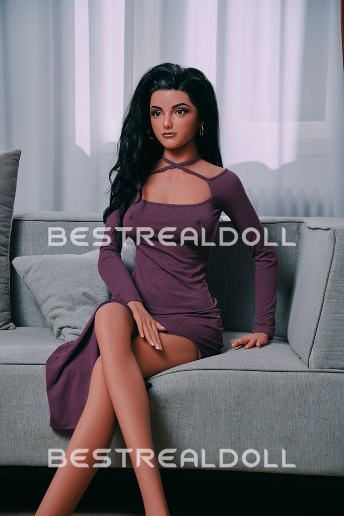 US Stock - RIDMII Unique Design Alisa 166cm Silicone Head Love Doll TPE Body Small Boobs Sex Doll