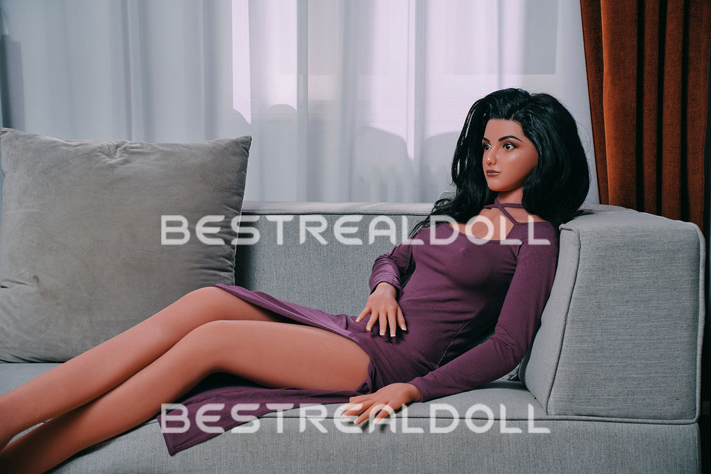 US Stock - RIDMII Unique Design Alisa 166cm Silicone Head Love Doll TPE Body Small Boobs Sex Doll