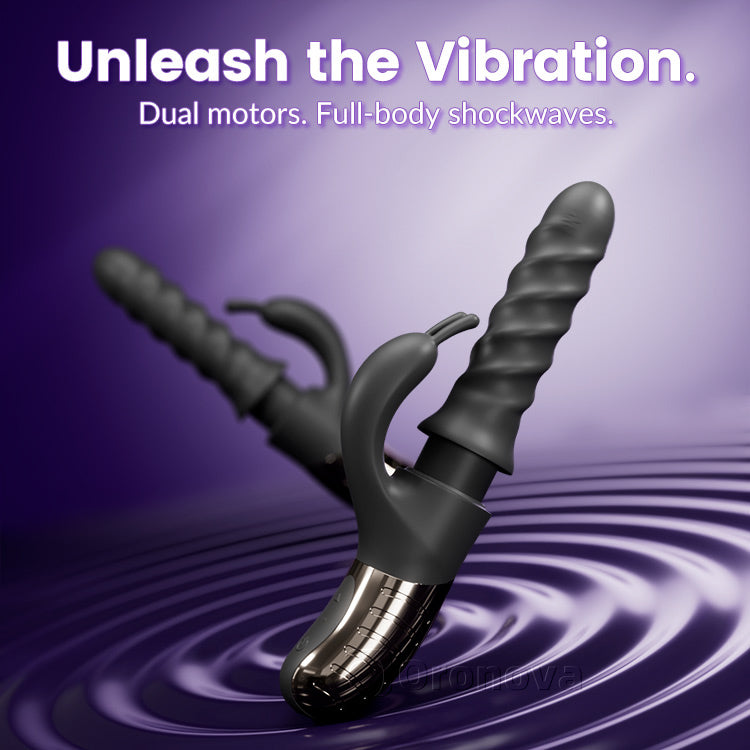Thrusting 360 °& Rotating Vibrator – Dual Motor G-Spot & Clit Stimulator