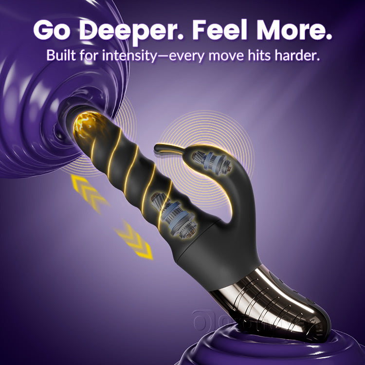 Thrusting 360 °& Rotating Vibrator – Dual Motor G-Spot & Clit Stimulator