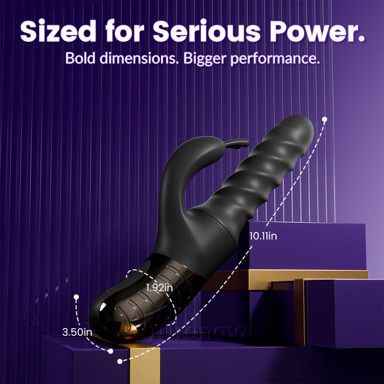 Thrusting 360 °& Rotating Vibrator – Dual Motor G-Spot & Clit Stimulator