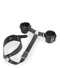 Load image into Gallery viewer, Adjustable faux leather neck and wrist restraint