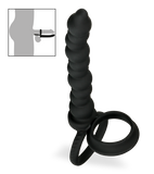 Afternoon double cock ring with butt plug