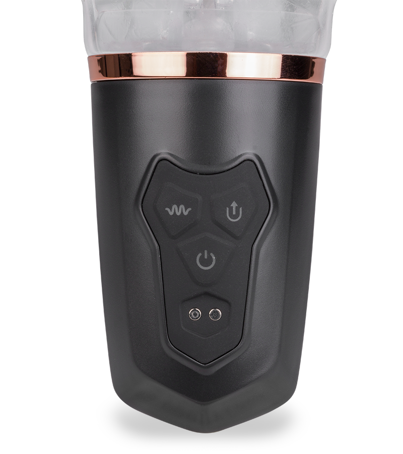 Again vibrating and sucking masturbator