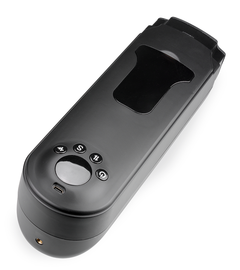 Alderico thrusting and vibrating masturbator with table clamp