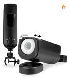 Alderico thrusting and vibrating masturbator with table clamp