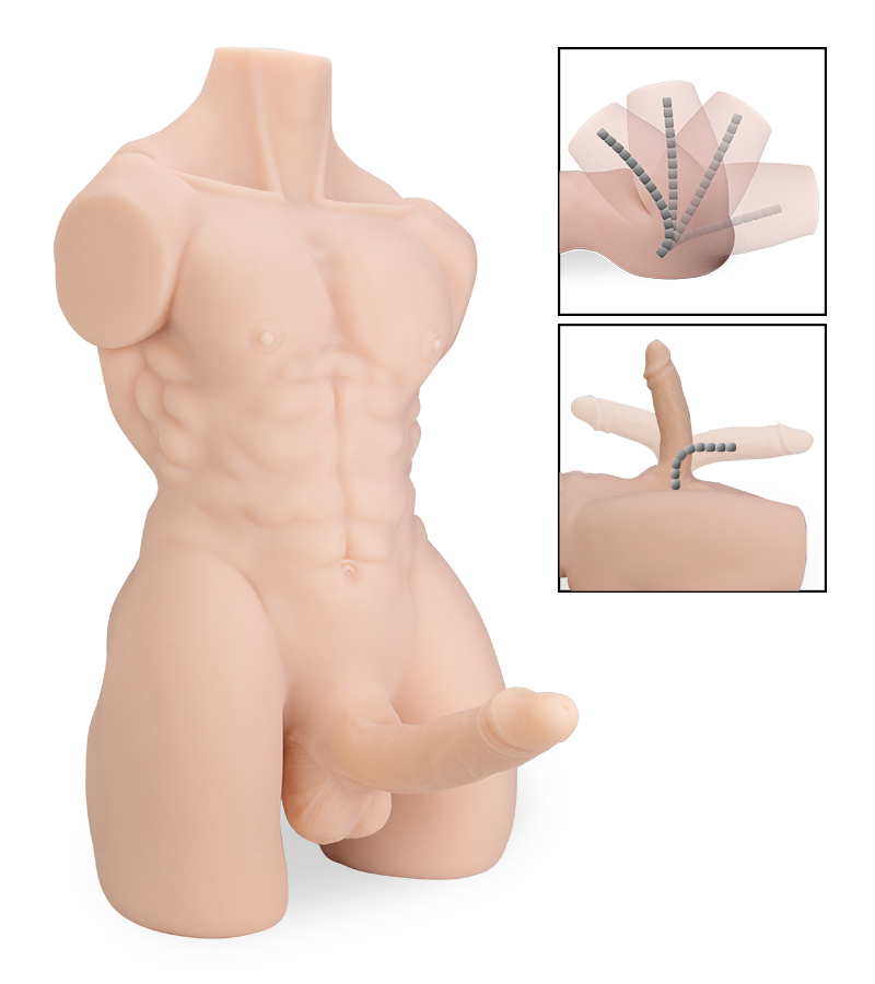 Alessandro male sex torso with anus and bendable penis 20 lb